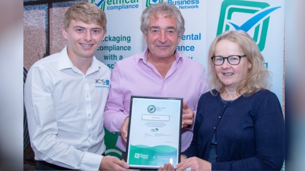 Ann Rogers and Steven Fawcett of JCS Fish with Tony Juniper (centre)
