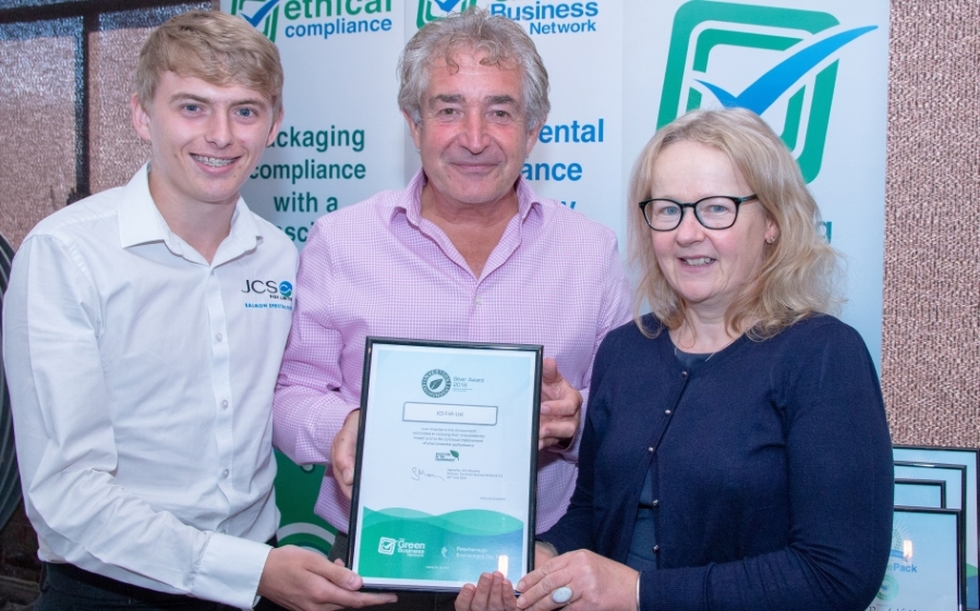 Ann Rogers and Steven Fawcett of JCS Fish with Tony Juniper (centre)