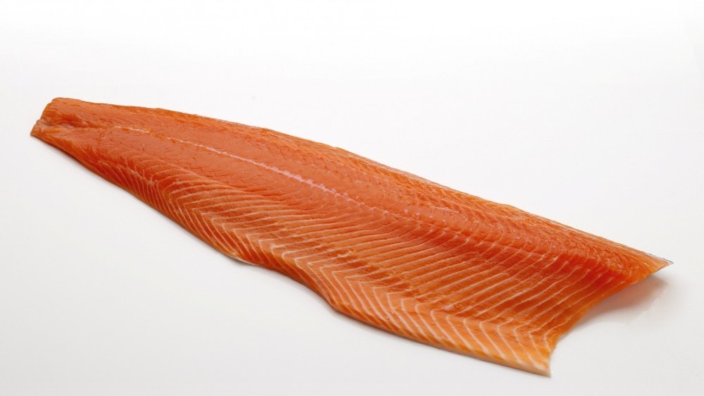 Trimmed salmon fillets